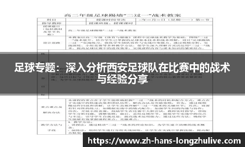 足球专题：深入分析西安足球队在比赛中的战术与经验分享